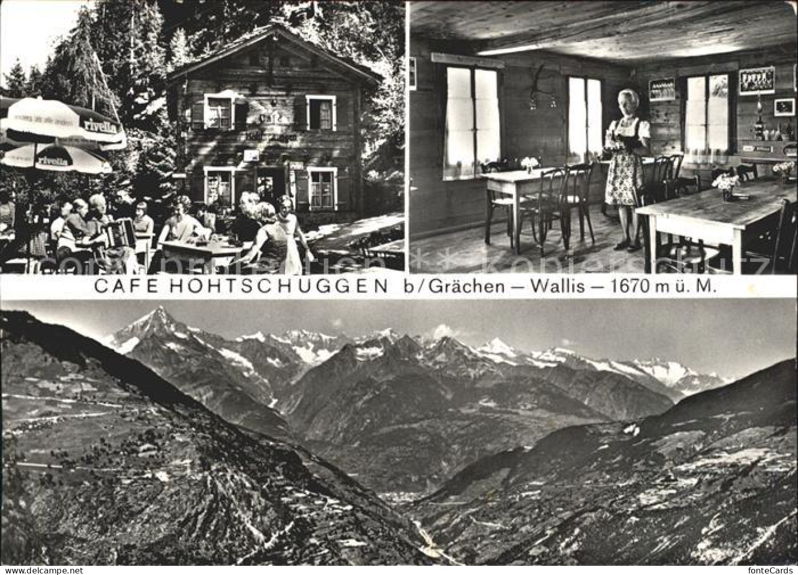 11635478 Graechen VS Cafe Hohtschuggen Terrasse Alpenpanorama Graechen VS - Altri & Non Classificati