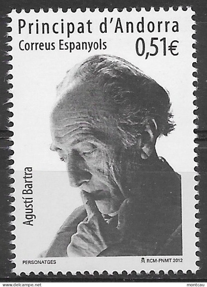 Andorra - 2012 Agustí Bartra Ed 392 (**) - Unused Stamps