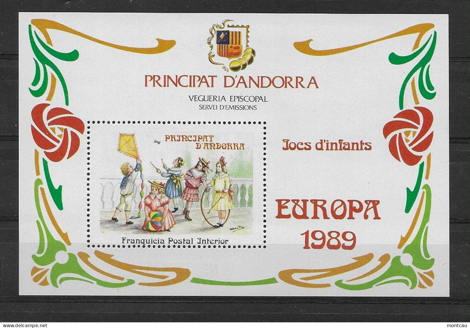 Andorra - 1989 - Vegueria Episcopal Europa - Episcopal Viguerie