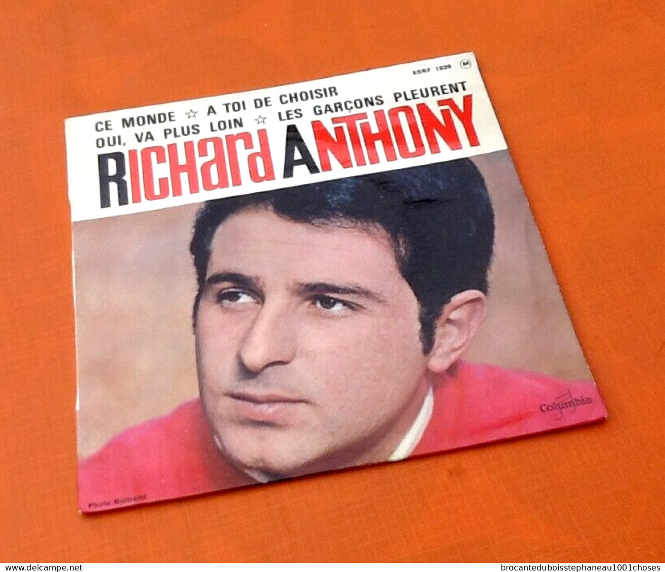 Vinyle 45 Tours Richard Anthony Ce Monde (1964) - Otros - Canción Francesa