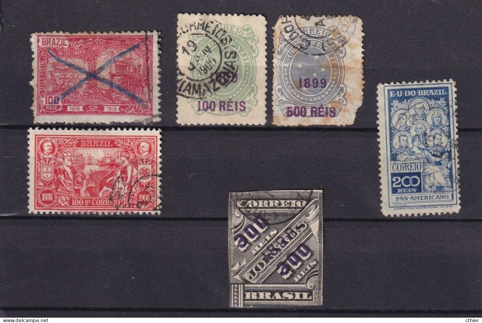 Bresil - Lot 6 Timbres Ancien - Used Stamps