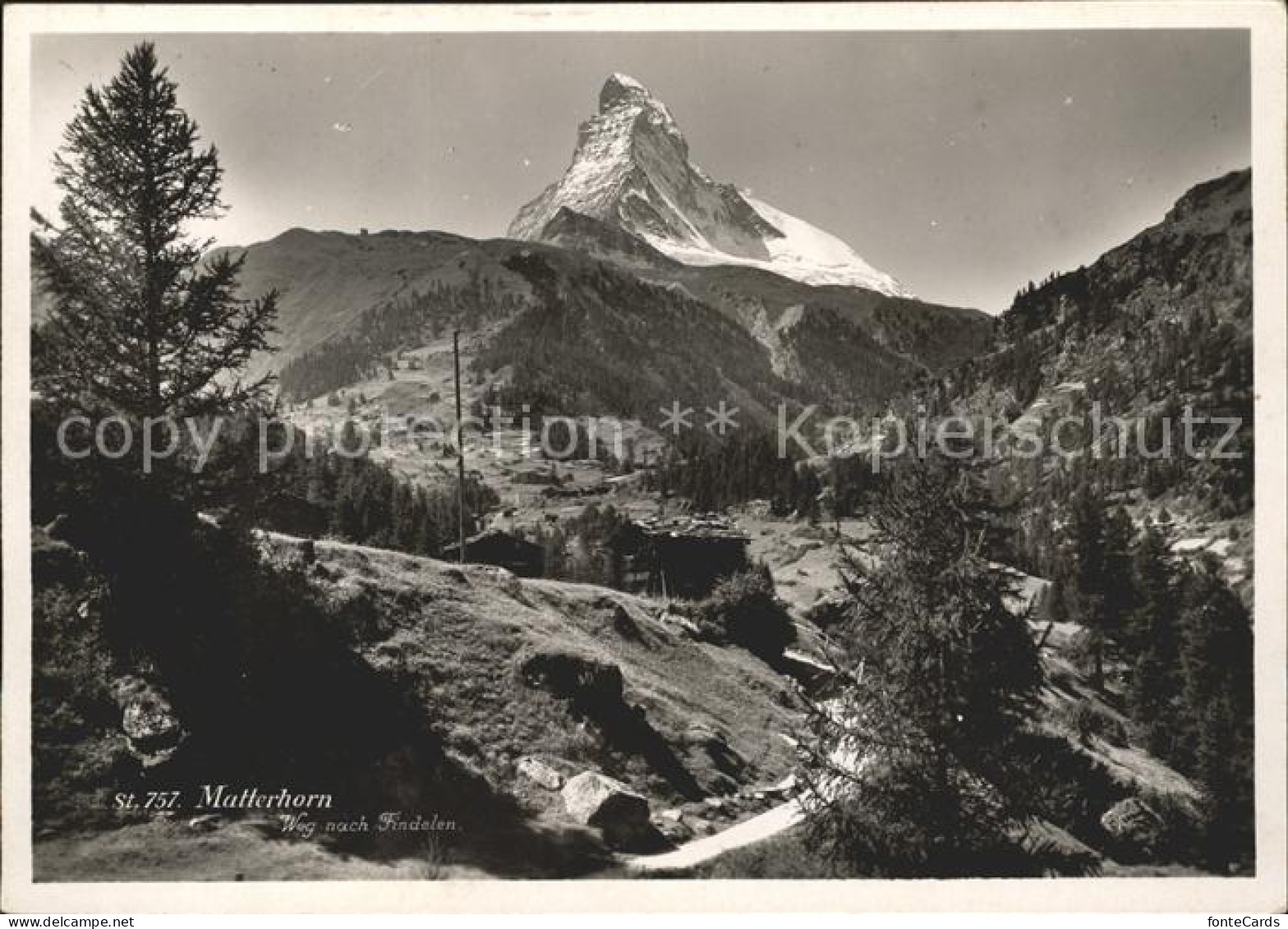 11635380 Zermatt VS Weg Nach Findelen Matterhorn Walliser Alpen  - Autres & Non Classés