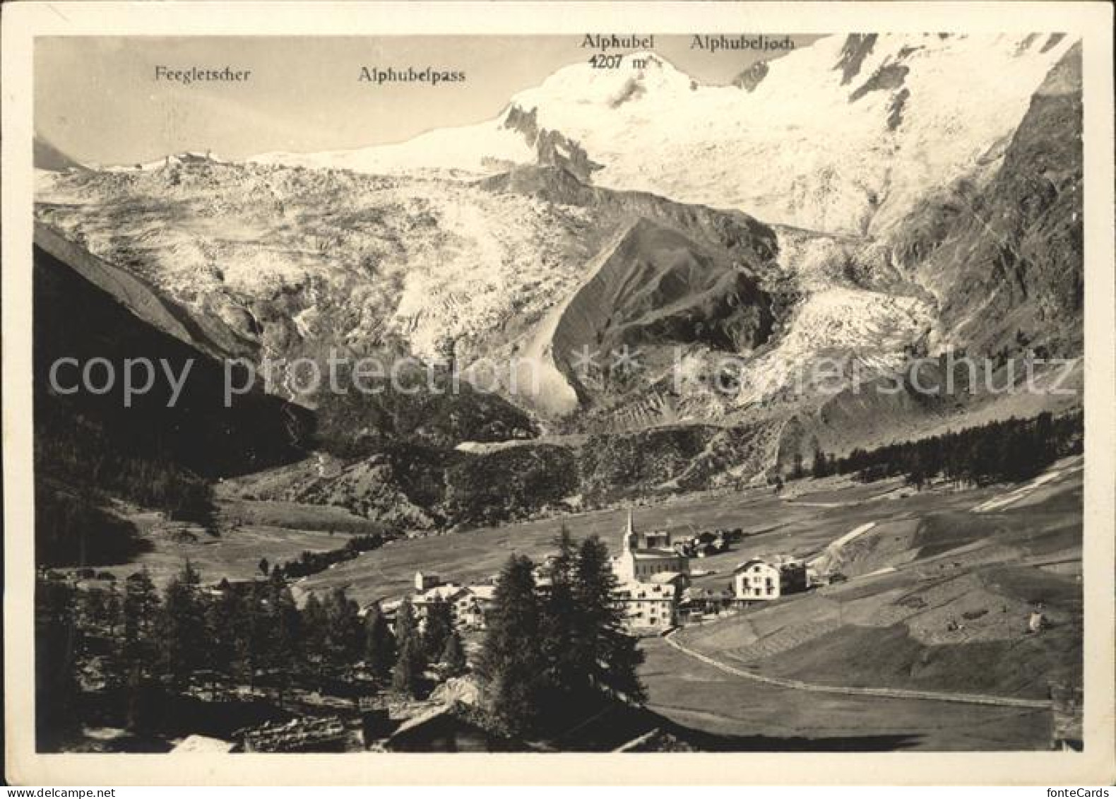 11635370 Saas-Fee Panorama Mit Mischabelgruppe Walliser Alpen Gletscher Saas-Fee - Autres & Non Classés