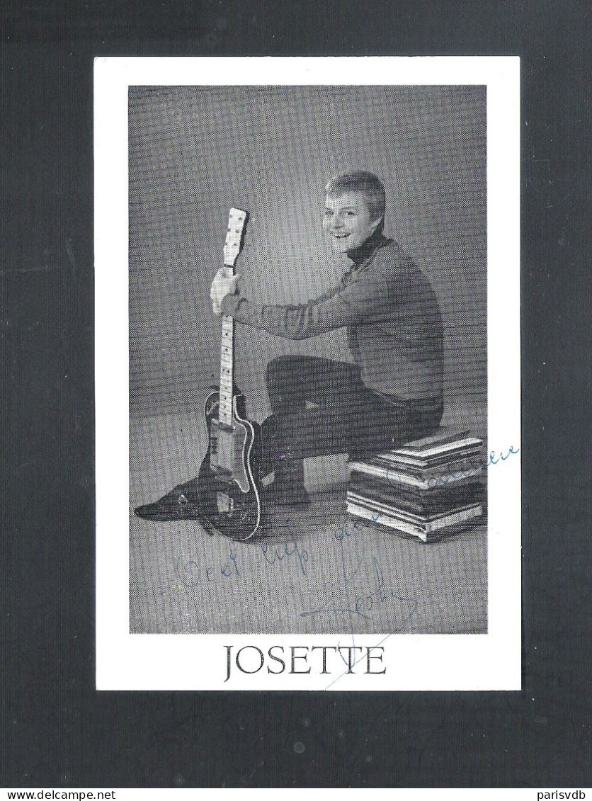 JOSETTE  -  FOTOKAART  MET  HANDTEKENING   (15.518) - Cantanti E Musicisti