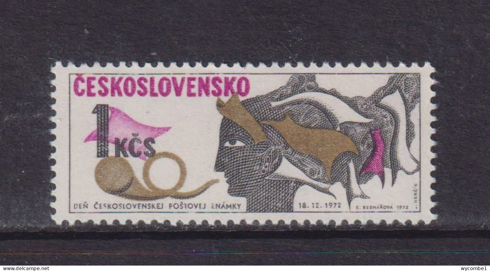 CZECHOSLOVAKIA  - 1972 Stamp Day 1k Never Hinged Mint - Unused Stamps