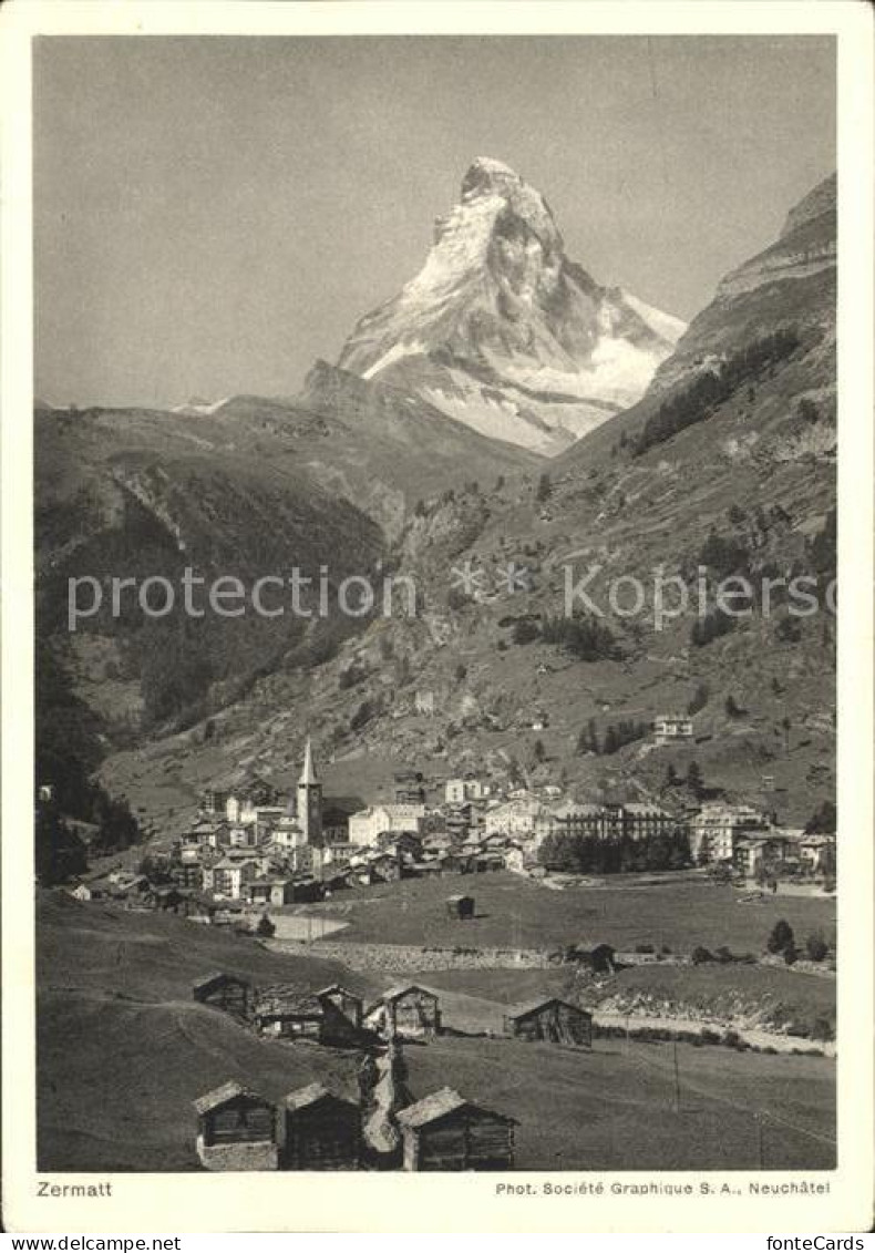 11635348 Zermatt VS Gesamtansicht Mit Matterhorn  - Other & Unclassified