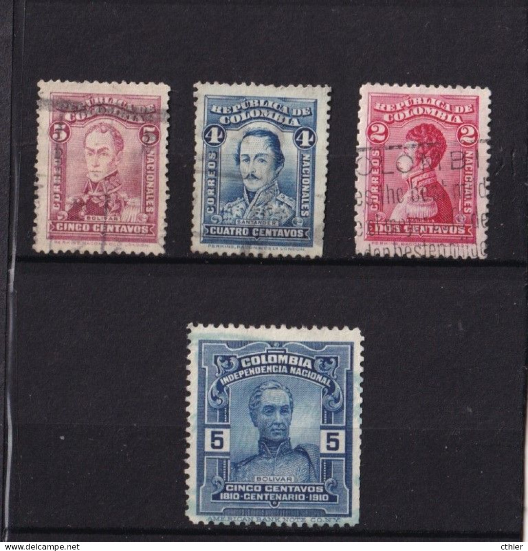 Bolivie - Lot 4 Timbres Ancien - Colombia