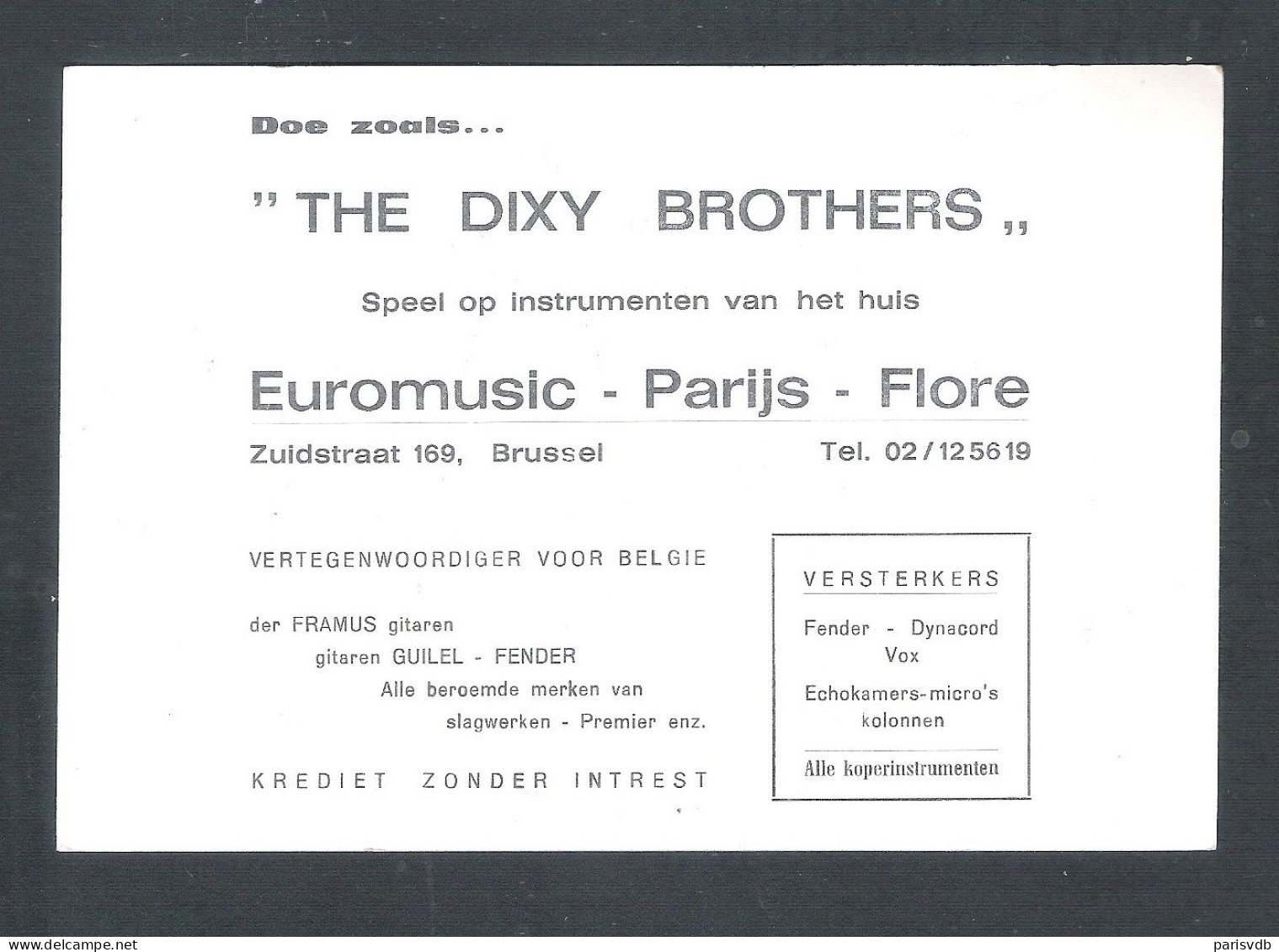 JEAN  MARC  AND  HIS  DIXY  BROTHERS- FOTOKAART  (2 SCANS)   (15.536) - Singers & Musicians