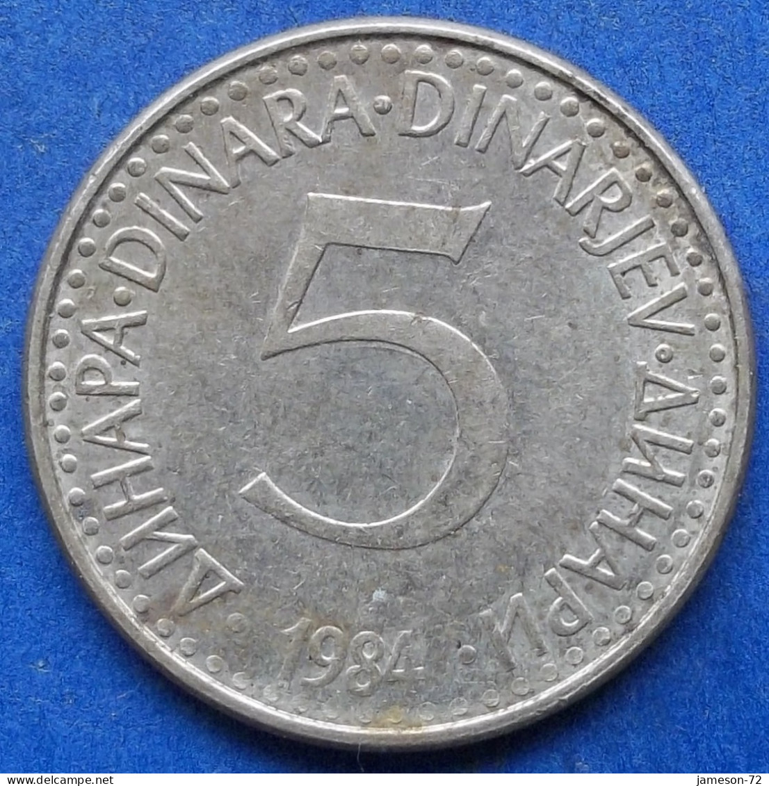 YUGOSLAVIA - 5 Dinara 1984 KM# 88 Socialist Federal Republic (1963-1992) - Edelweiss Coins - Joegoslavië
