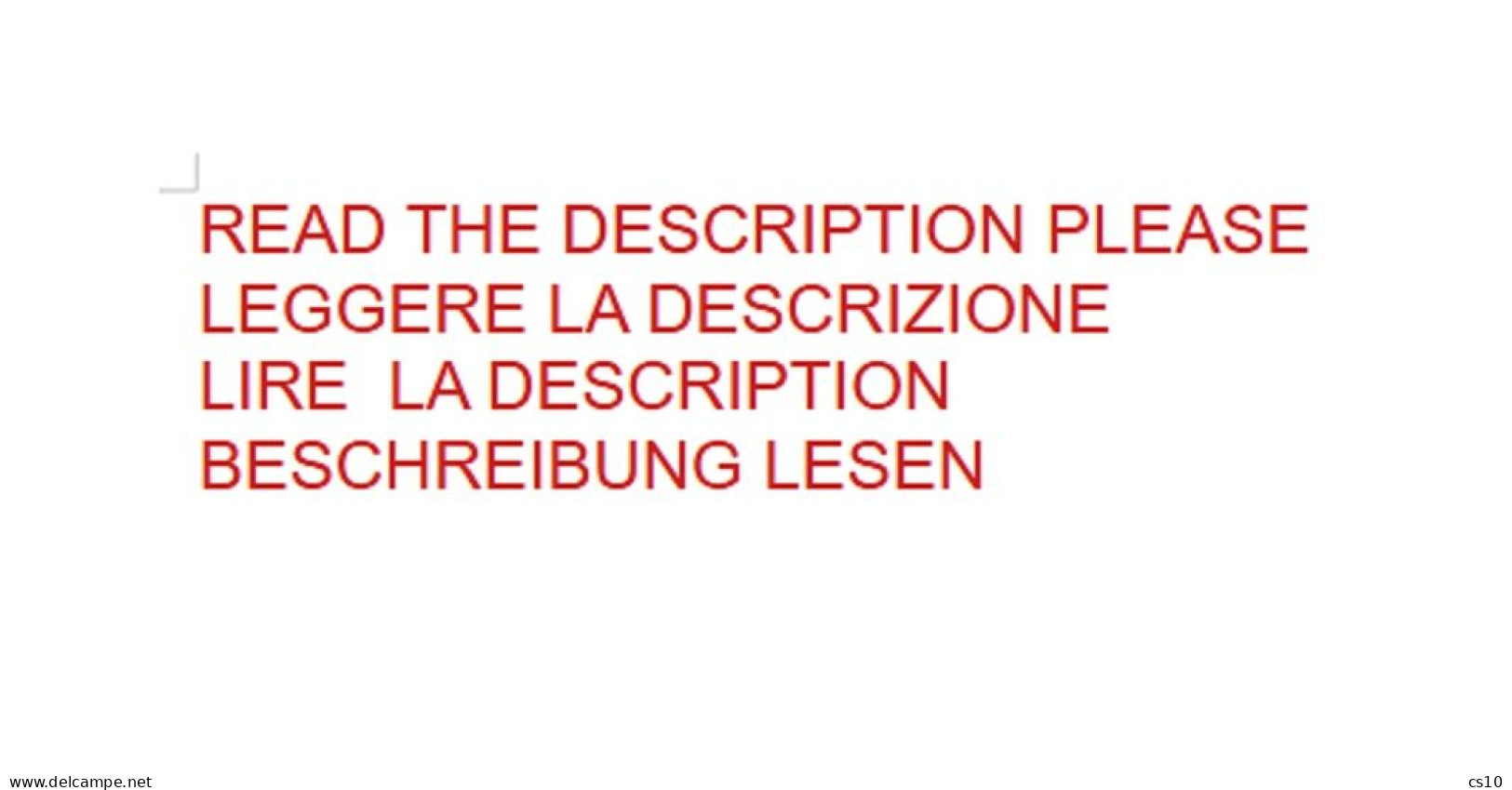 Read The Dwscription Please - Leggere La Descrizione Prego - Collections (sans Albums)