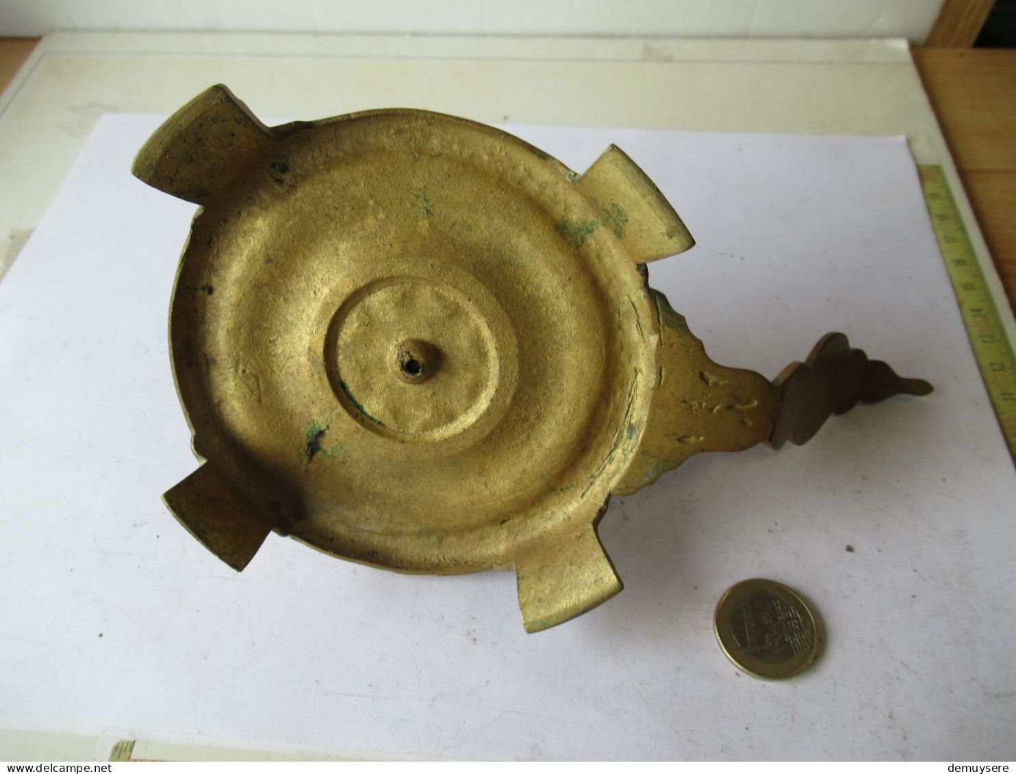 Lade 2000 - Bronzen Hand Kandelaar - Bougeoir à Main En Bronze - 417 Gram - Brons