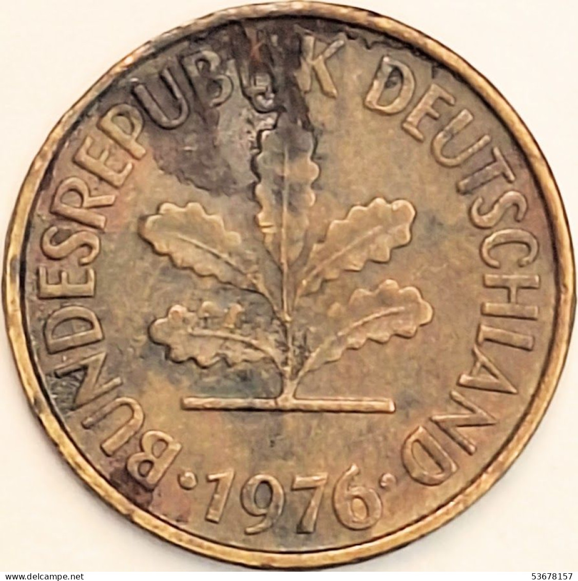 Germany Federal Republic - 5 Pfennig 1976 D, KM# 107 (#4579) - 5 Pfennig