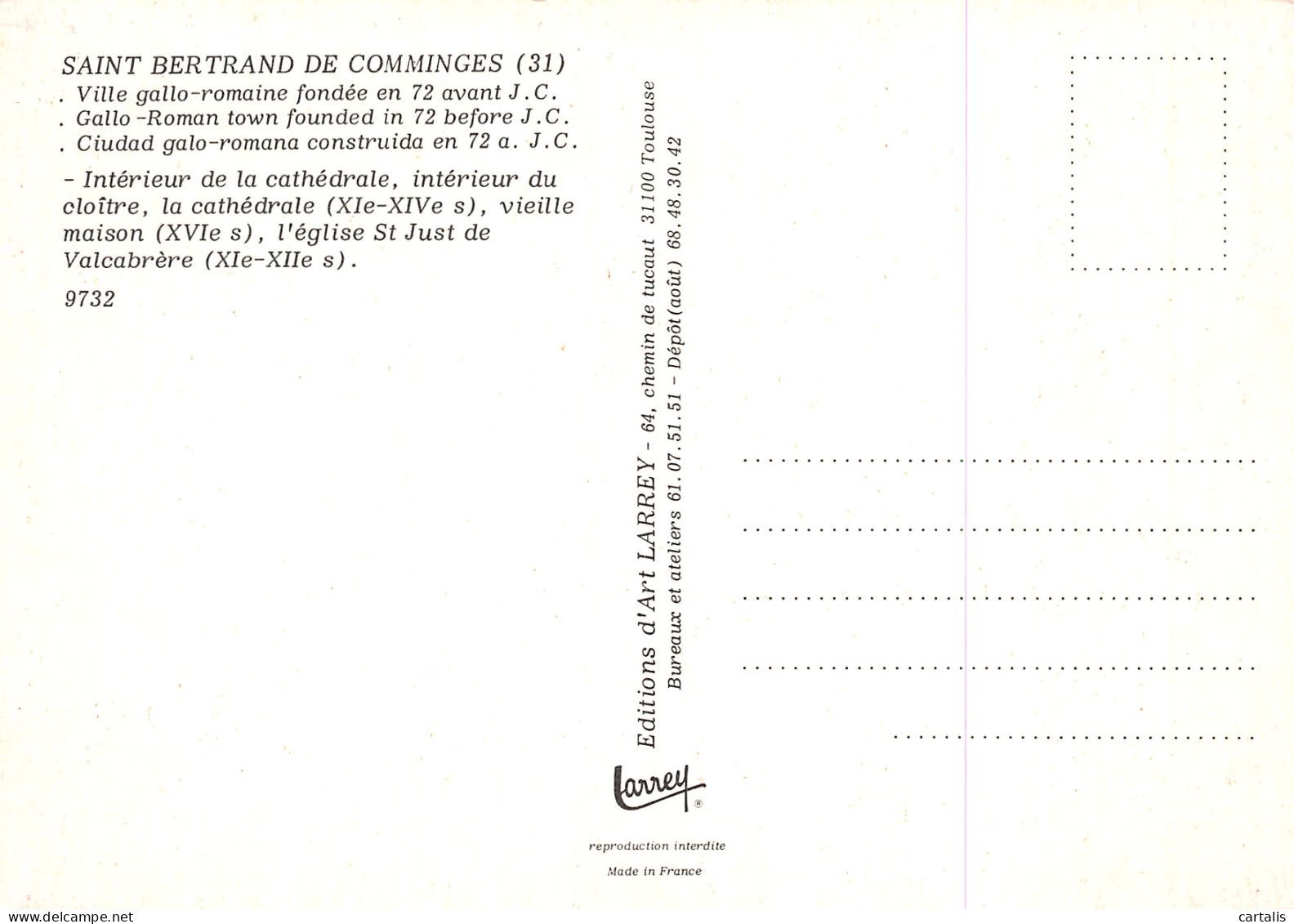 31-SAINT BERTRAND DE COMMINGES-N°3793-B/0337 - Saint Bertrand De Comminges