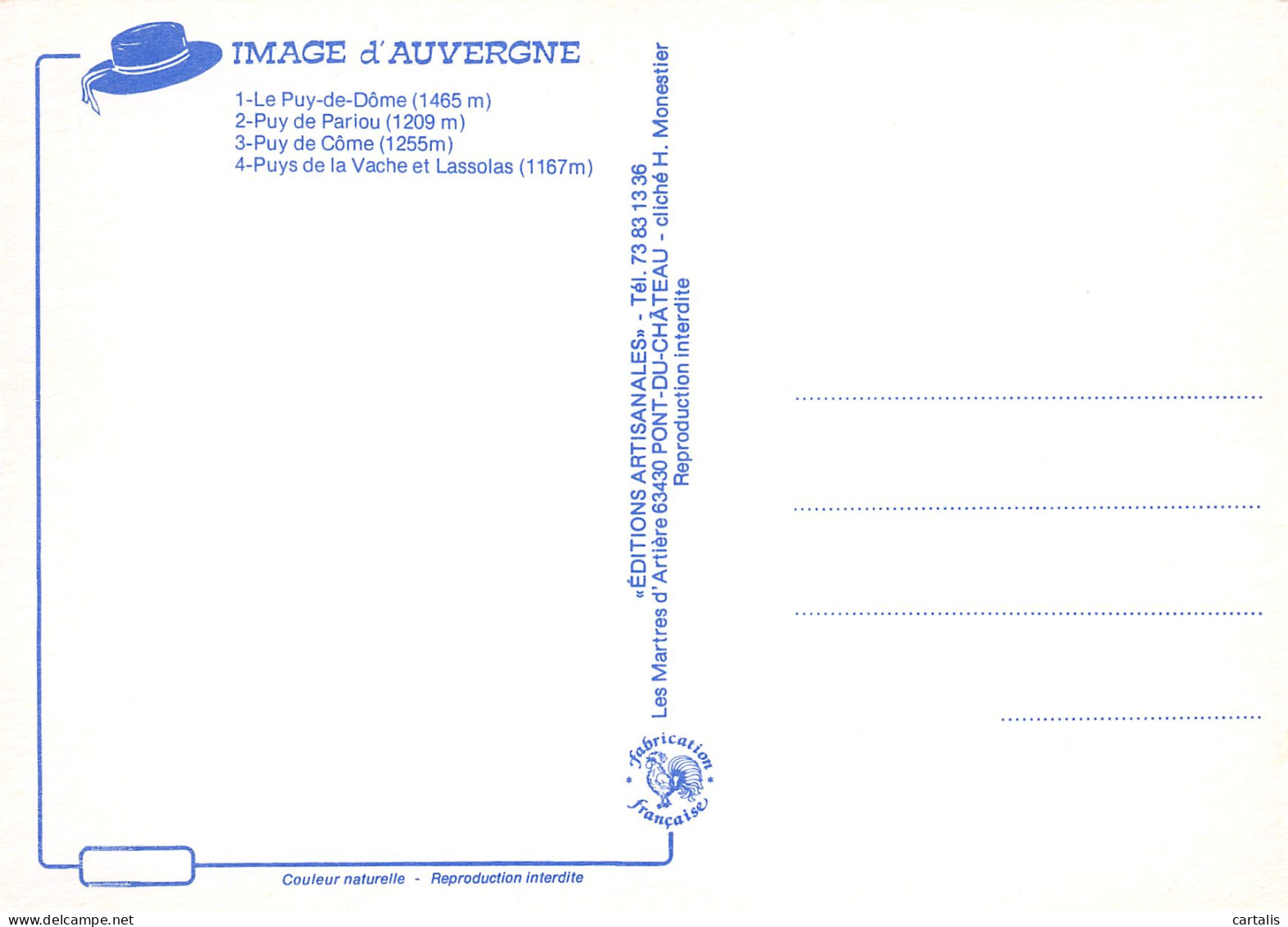 63-AUVERGNE VOLCANS-N°3793-A/0203 - Other & Unclassified
