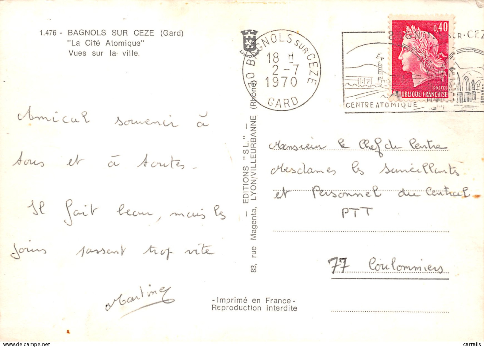 30-BAGNOLS SUR CEZE-N°3794-C/0145 - Bagnols-sur-Cèze