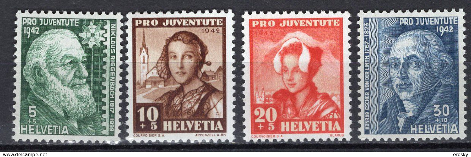 T3632 - SUISSE SWITZERLAND Yv N°380/83 ** Pro Juventute - Unused Stamps