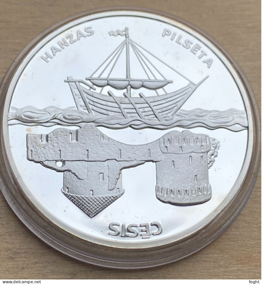 2001 Latvia  .925 Silver Coin 1 Lats,KM#49,7533 - Lettland