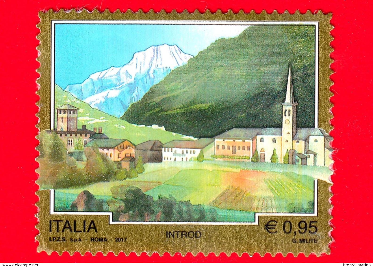 ITALIA - Usato - 2017 - Turismo - Introd - (Valle D'Aosta) - 0.95 - 2011-20: Oblitérés