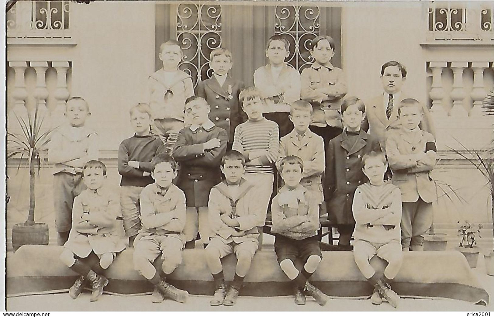 A Identifier. Cpa Photo D'un Groupe De Jeunes élèves En 1916 - Zu Identifizieren