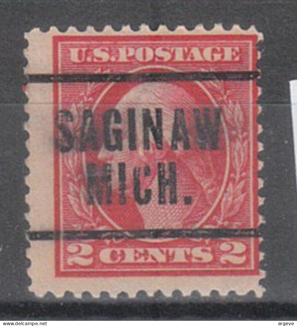 USA Precancel Vorausentwertungen Preo Locals Michigan, Saginaw 1912-L-5 E - Precancels