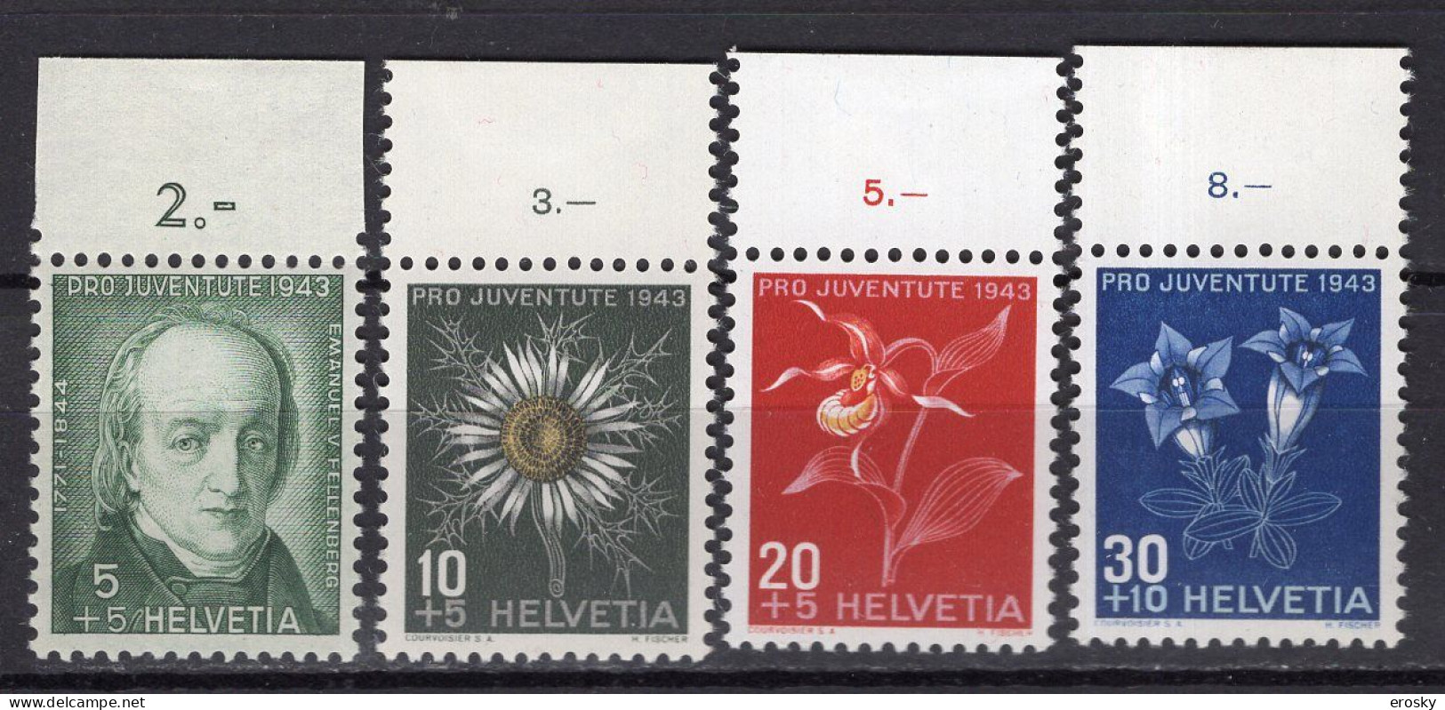 T3635 - SUISSE SWITZERLAND Yv N°388/91 ** Pro Juventute - Unused Stamps