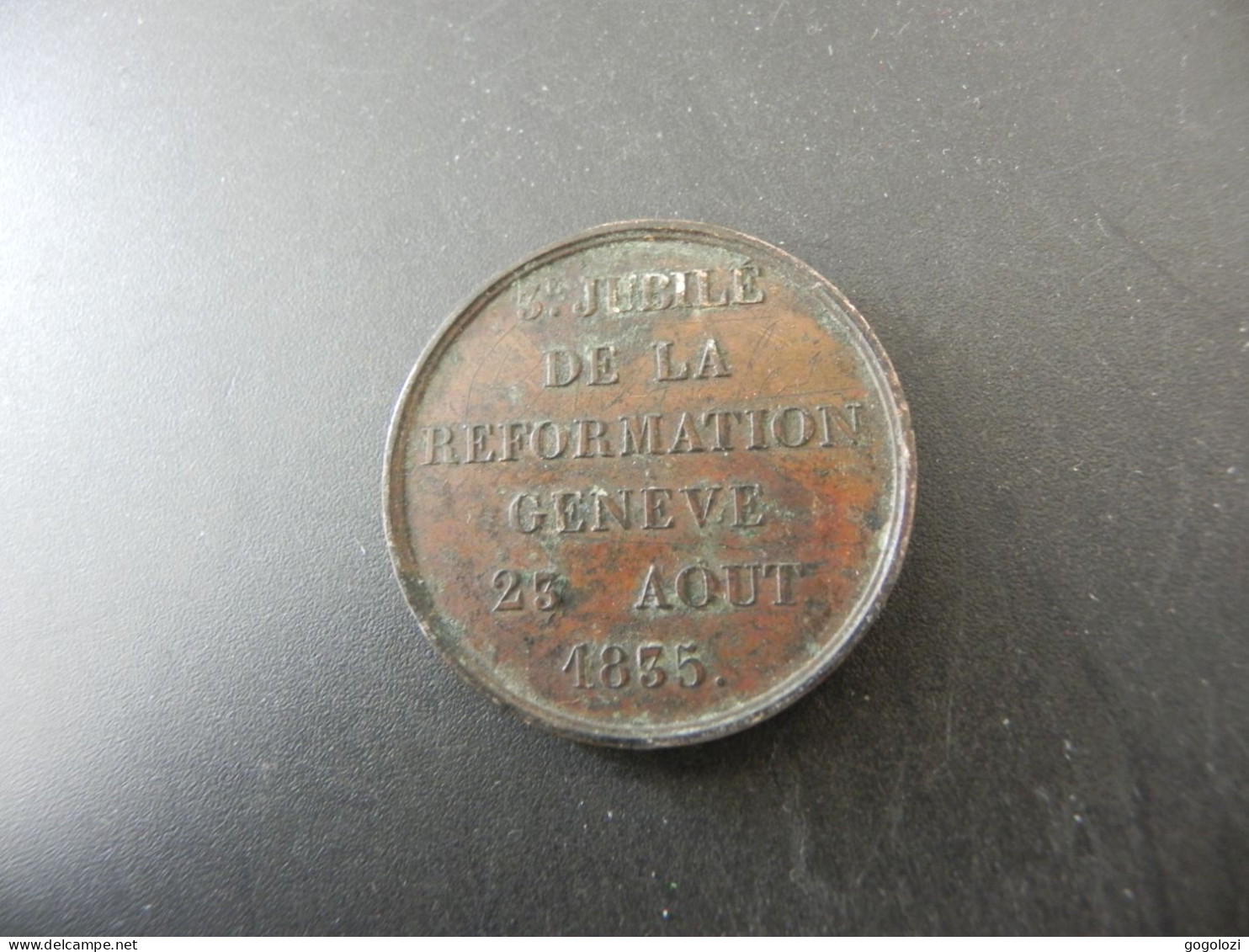 Medaille Medal - Schweiz Suisse Switzerland - 3. Jubilé De La Reformation Genève 1835 - Andere & Zonder Classificatie