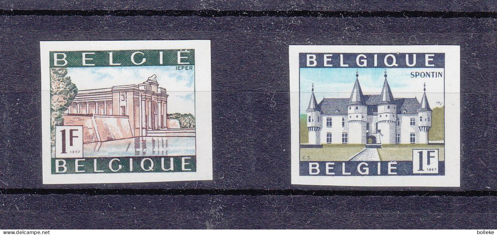 Belgique - COB 1423 / 4 - NON Dentelés - Ypres Et Spontin - Tirage 370 - - 1961-1980