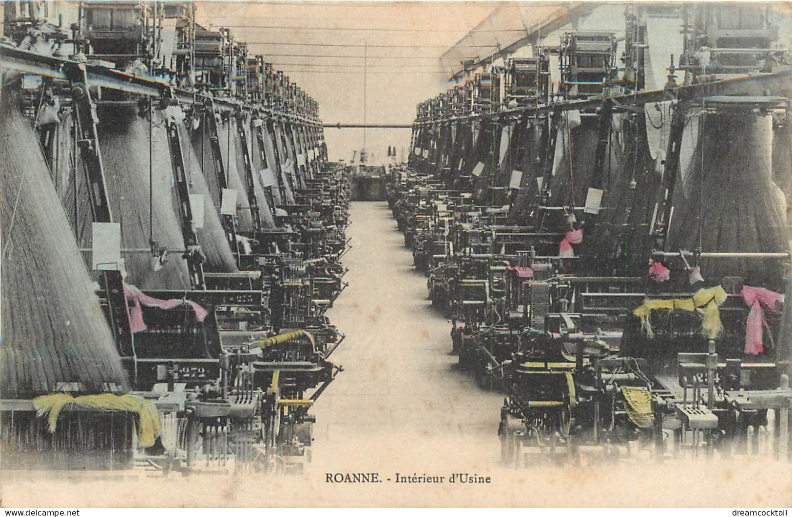 WW 42 ROANNE. Intérieur D'Usine 1906. Rare En Couleur... - Roanne