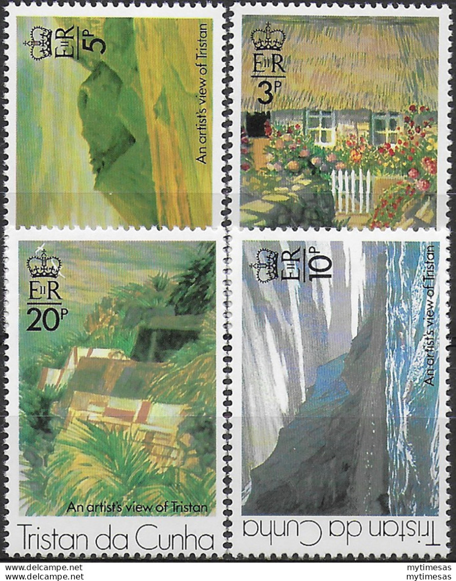 1976 Tristan Da Cunha Paintings 4v. MNH SG N. 207/10 - Autres & Non Classés