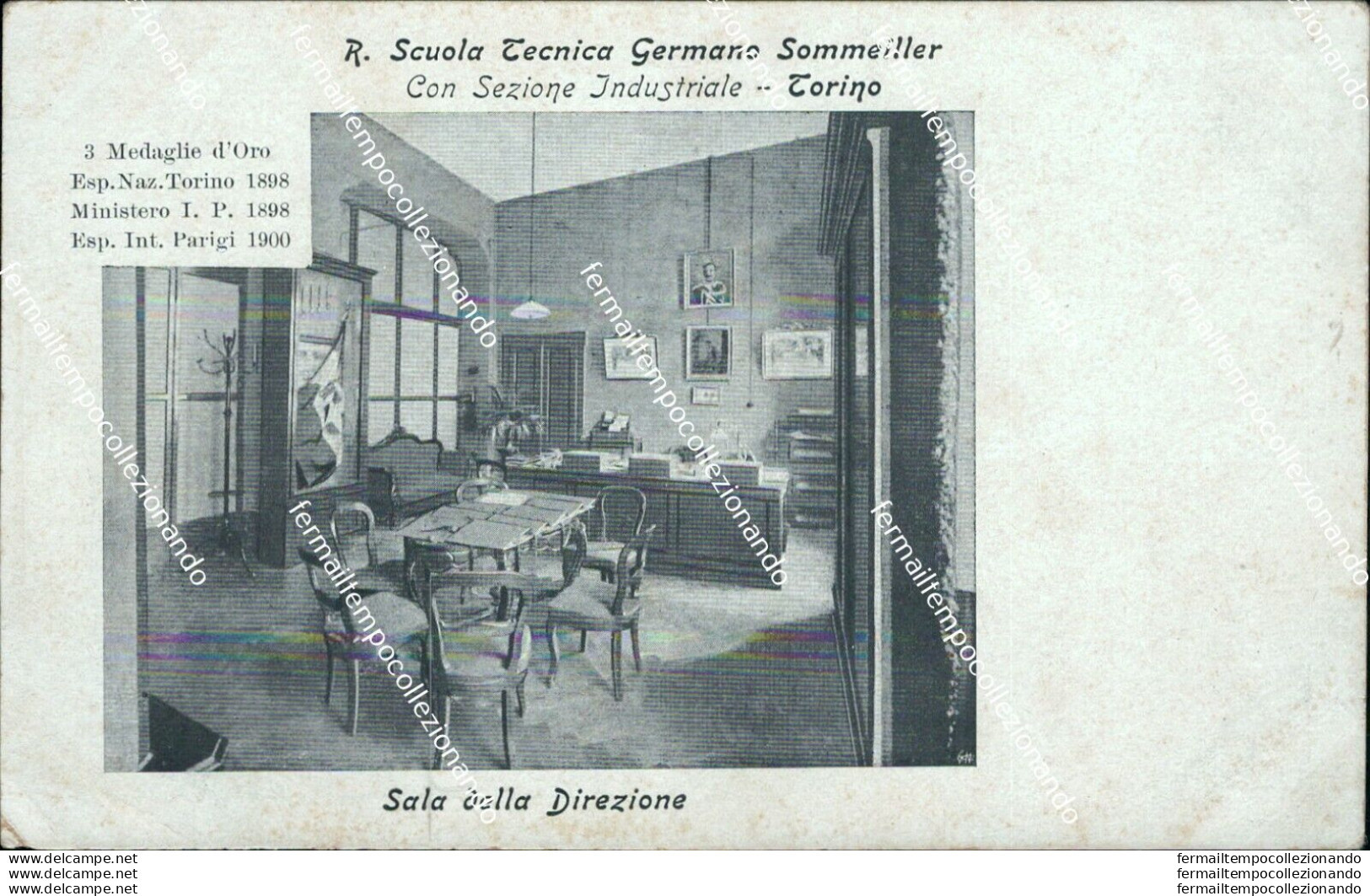 Be42 Cartolina Torino R.scuola Tecnica Germano Sommeller - Other & Unclassified