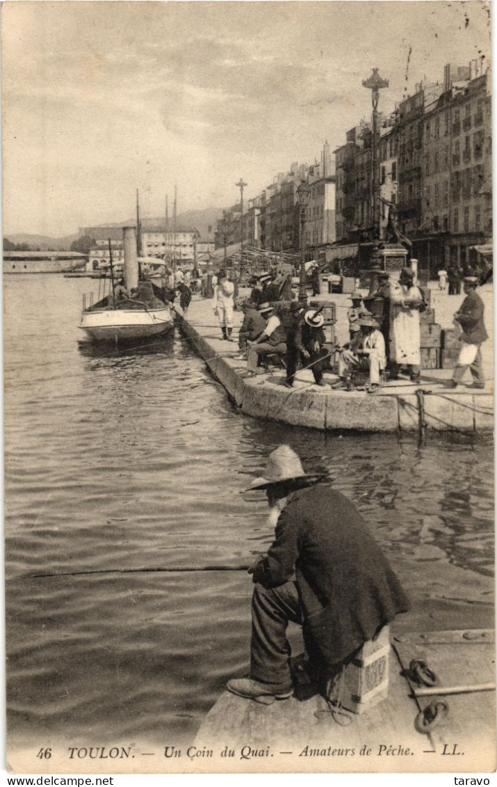 Amateurs De Pêche Dans Le Port De Toulon (Var) - 1911 - Pesca