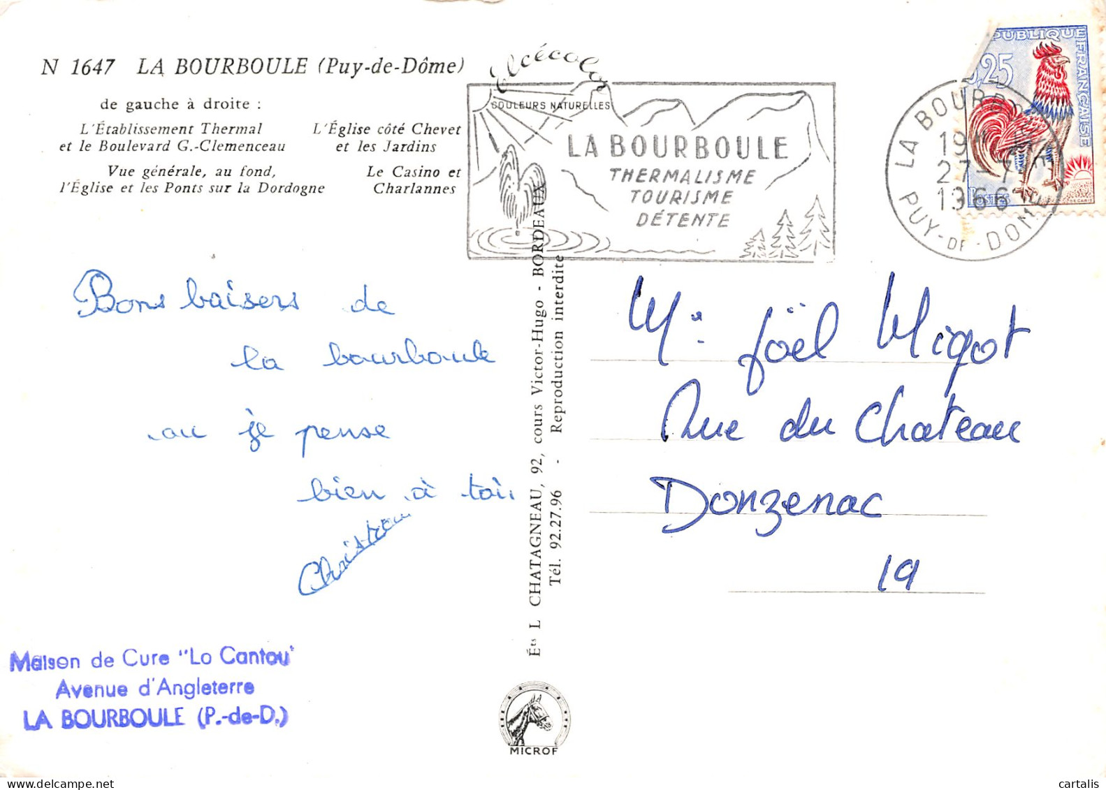 63-LA BOURBOULE-N°3800-A/0191 - La Bourboule