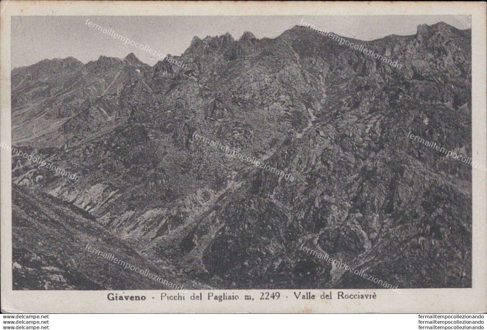 Ar258 Cartolina Giaveno Picchi Dal Pagliaio Provincia Di Torino - Andere & Zonder Classificatie