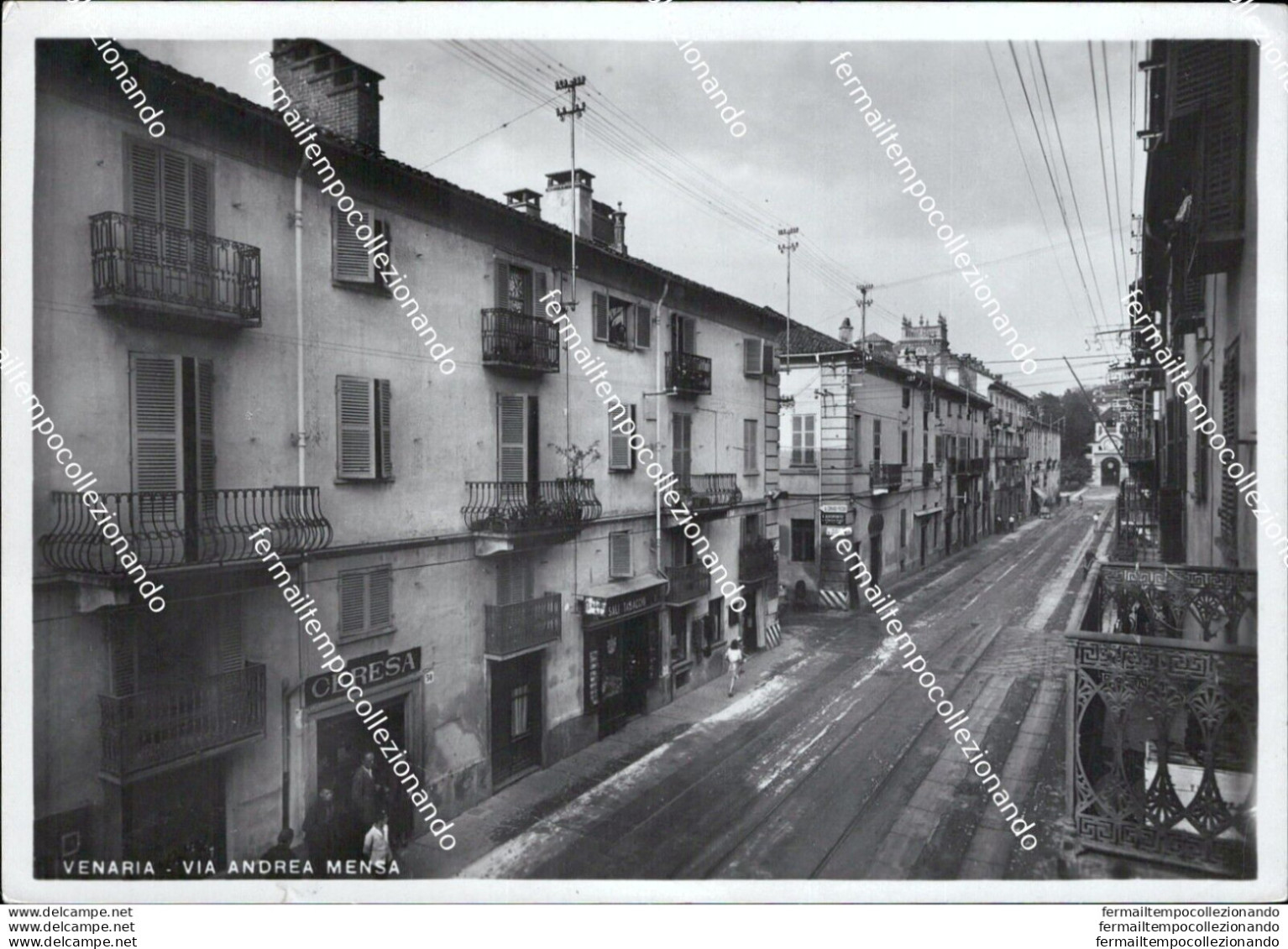 Au340 Cartolina Venaria Via Andrea Mensa Provincia Di Torino - Andere & Zonder Classificatie