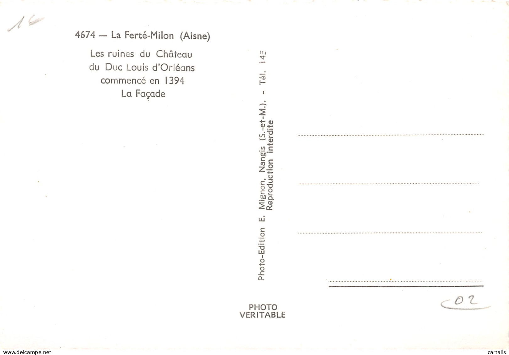 02-LA FERTE MILON-N°3800-B/0125 - Autres & Non Classés