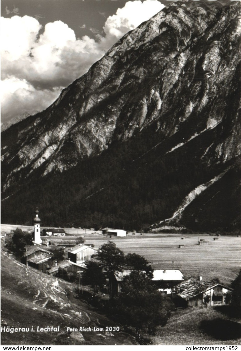 HAGERAU, LECHTAL, TIROL, ARCHITECTURE, MOUNTAIN, CHURCH, TOWER, AUSTRIA, POSTCARD - Lechtal