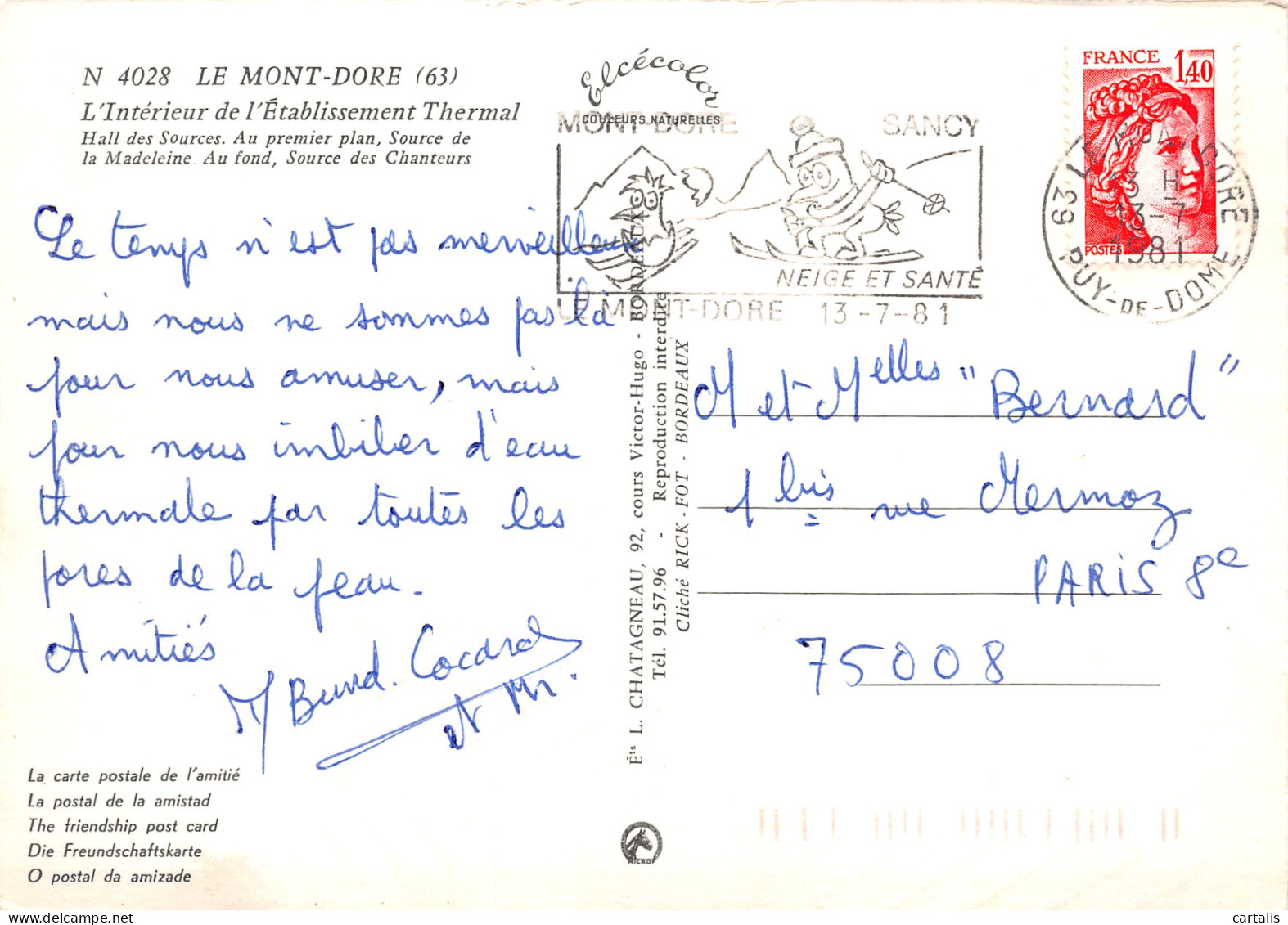63-LE MONT DORE-N°3802-A/0203 - Le Mont Dore