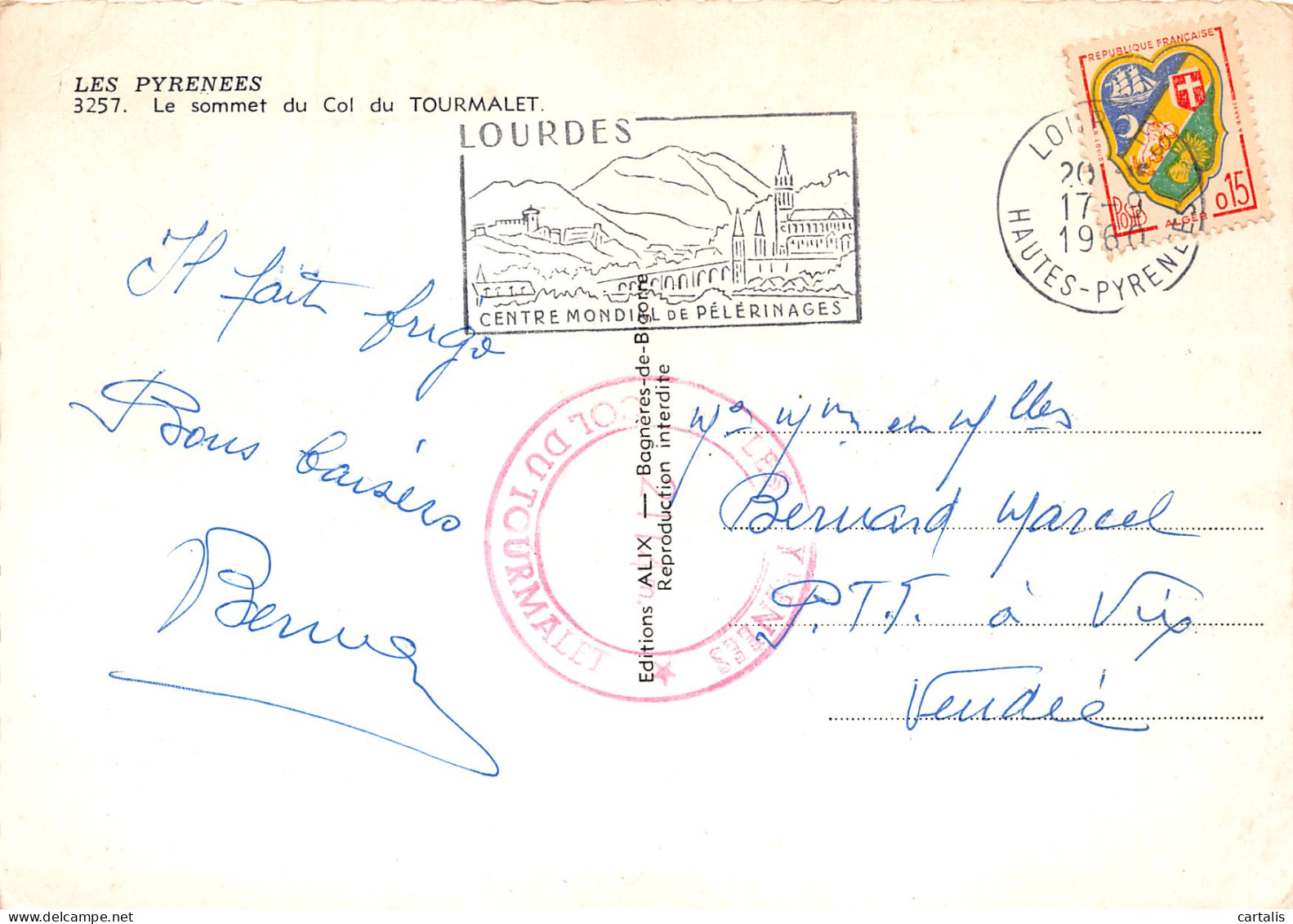 65-COL DU TOURMALET-N°3802-C/0015 - Other & Unclassified
