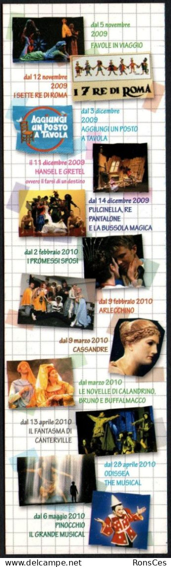 ITALIA - SEGNALIBRO IN CARTONCINO PLASTIFICATO - IL SISTINA - 60 ANNI CHE SPETTACOLI - Cm 17x5 - I - Bookmarks