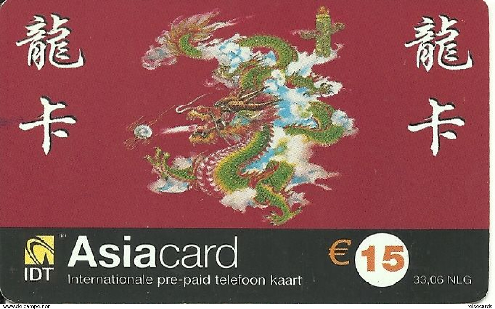 Netherlands: Prepaid IDT - Asia Card 03.04 - [3] Tarjetas Móvil, Prepagadas Y Recargos