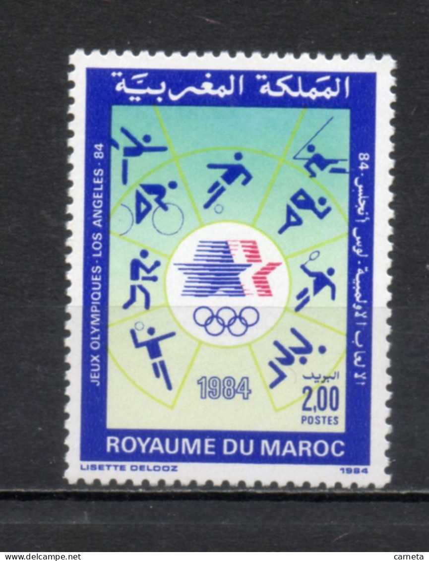 MAROC N°  972   NEUF SANS CHARNIERE  COTE  1.40€    JEUX OLYMPIQUES LOS ANGELES SPORT - Maroc (1956-...)