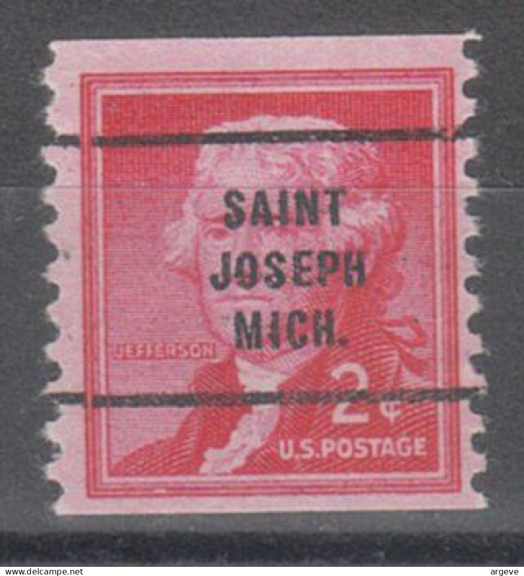 USA Precancel Vorausentwertungen Preo Bureau Michigan, Saint Joseph 1055-63 - Precancels