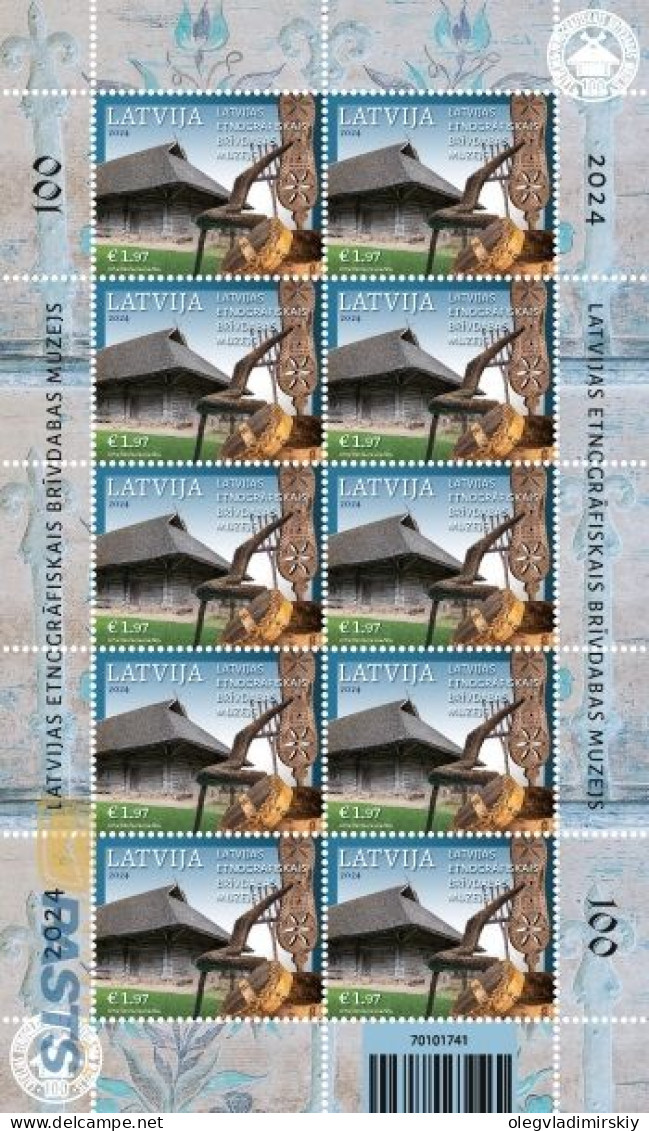 Latvia Lettland Lettonie 2024 Open Air Ethnography Museum Sheetlet MNH - Museums