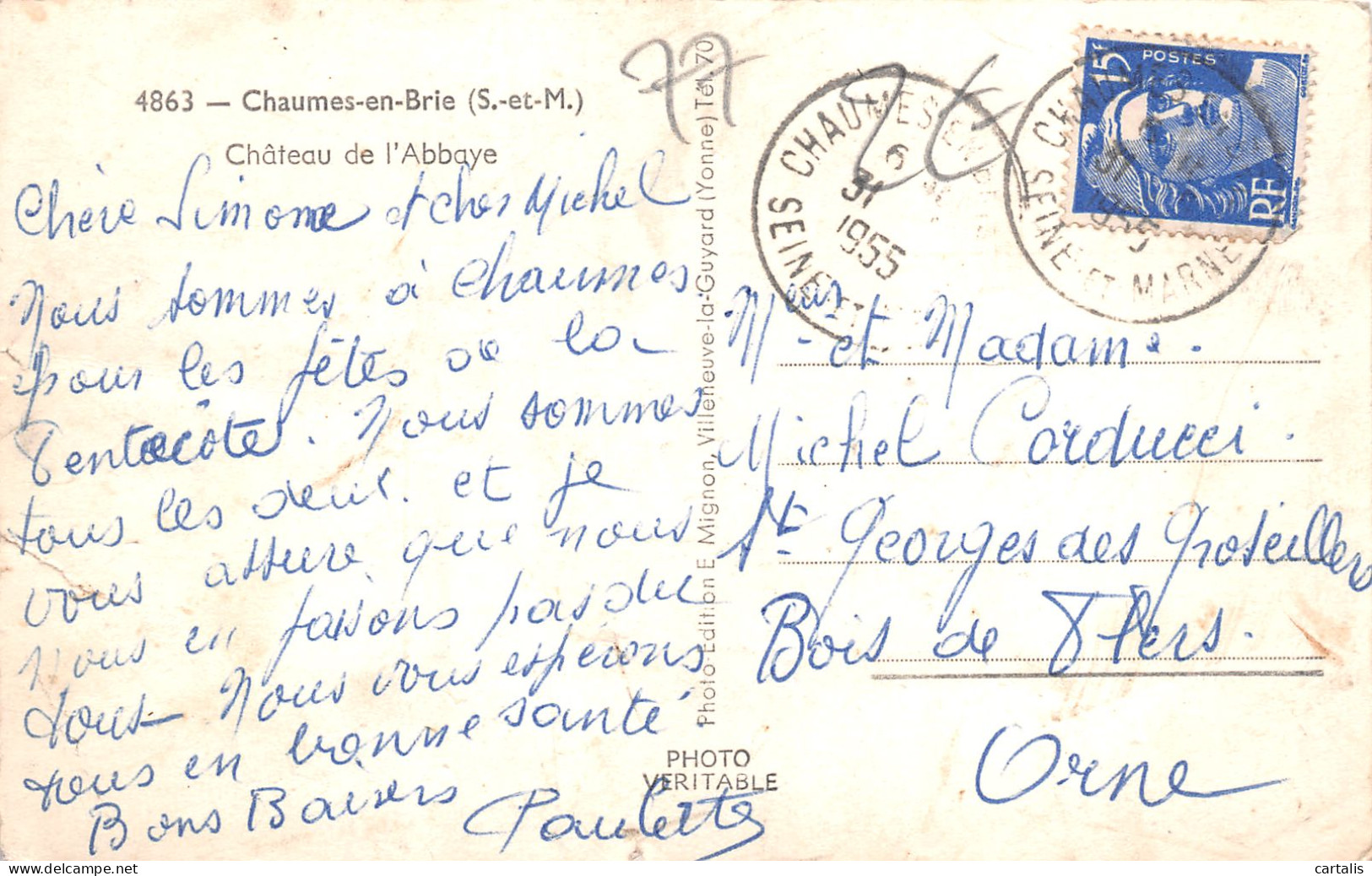 77-CHAUMES EN BRIE-N°3803-E/0097 - Other & Unclassified