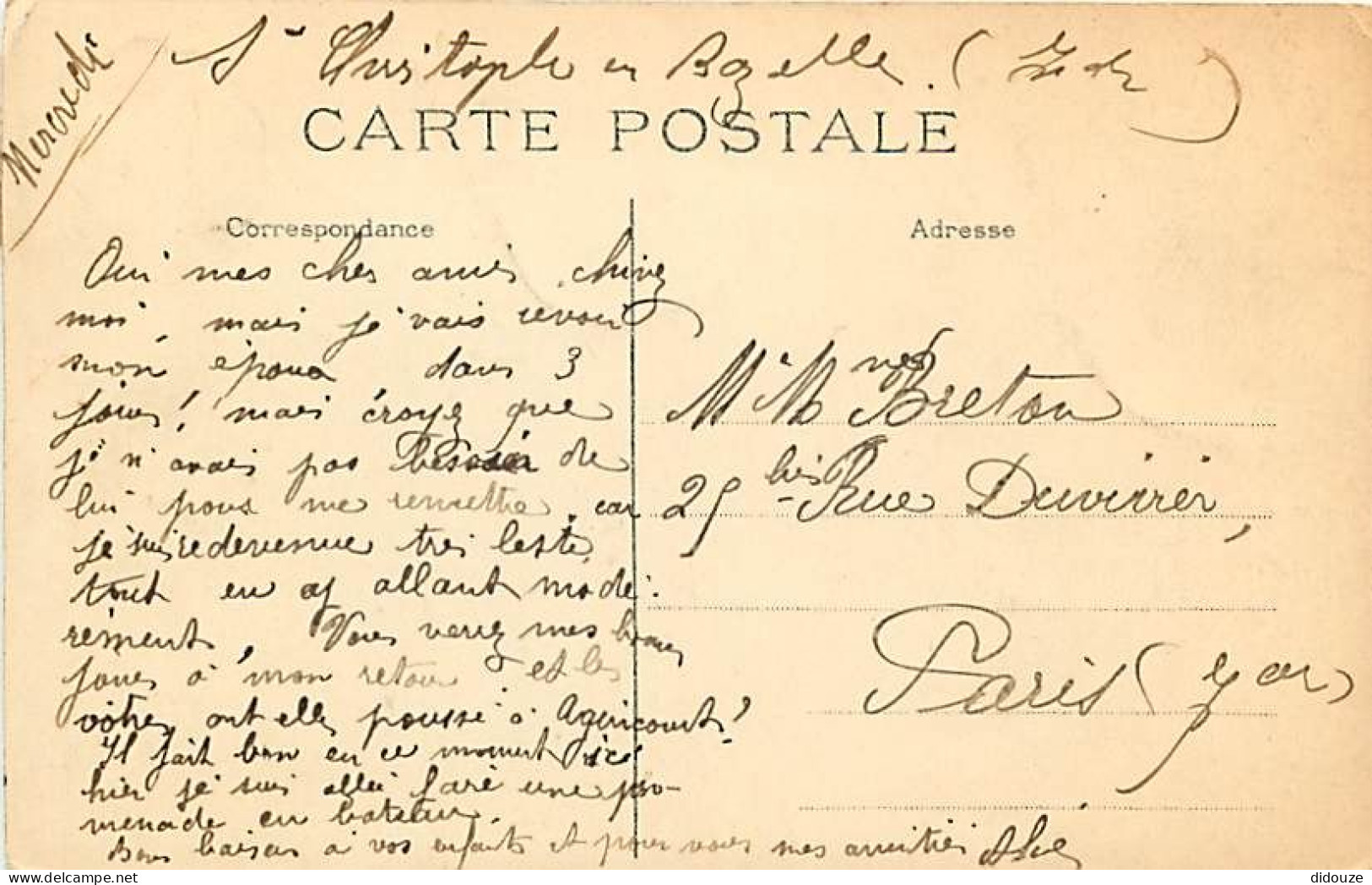 36 - Saint Christophe En Bazelle - Le Château - La Cour Intérieure - Oblitération Ronde De 1912 - CPA - Voir Scans Recto - Otros & Sin Clasificación
