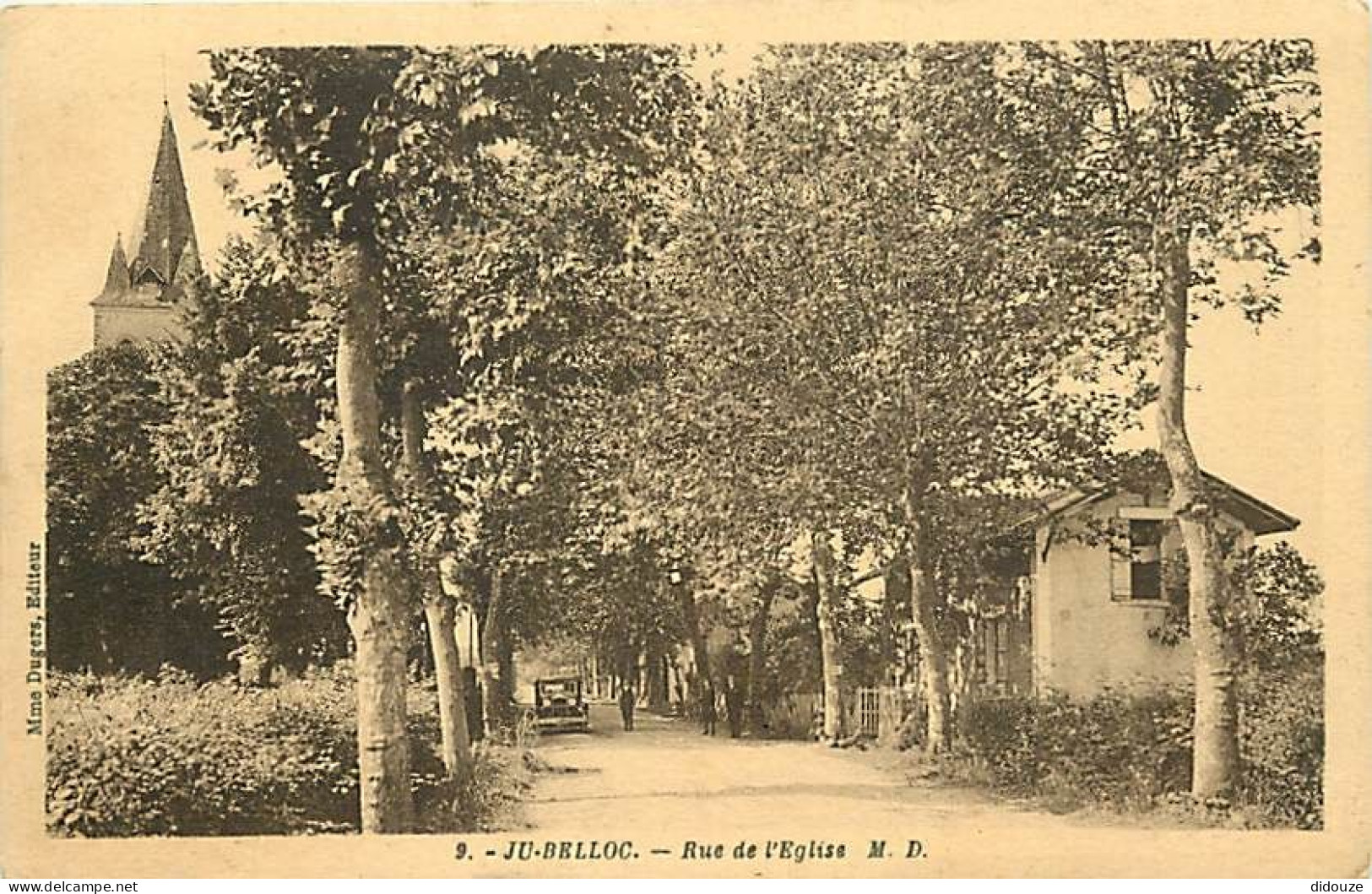 32 - Ju-Belloc - Rue De L'Eglise - Animée - Automobiles - Correspondance - Voyagée En 1940 - CPA - Voir Scans Recto-Vers - Sonstige & Ohne Zuordnung