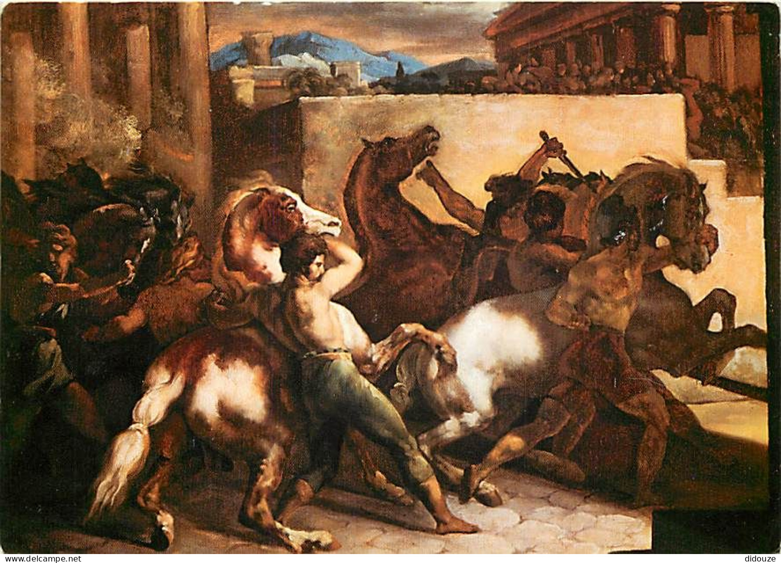 Art - Peinture - Théodore Géricault - Course De Chevaux Libres à Rome 1817 - Musée Du Louvre De Paris - CPM - Voir Scans - Pintura & Cuadros