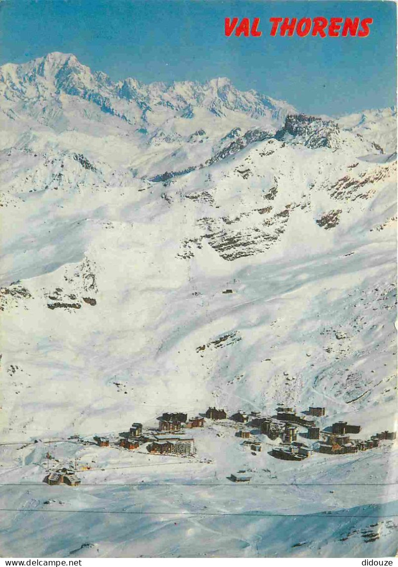 73 - Val Thorens - Vue Générale Depuis La Cime Caron - En Fond Le Mont Blanc 4807 M - CPM - Voir Scans Recto-Verso - Val Thorens