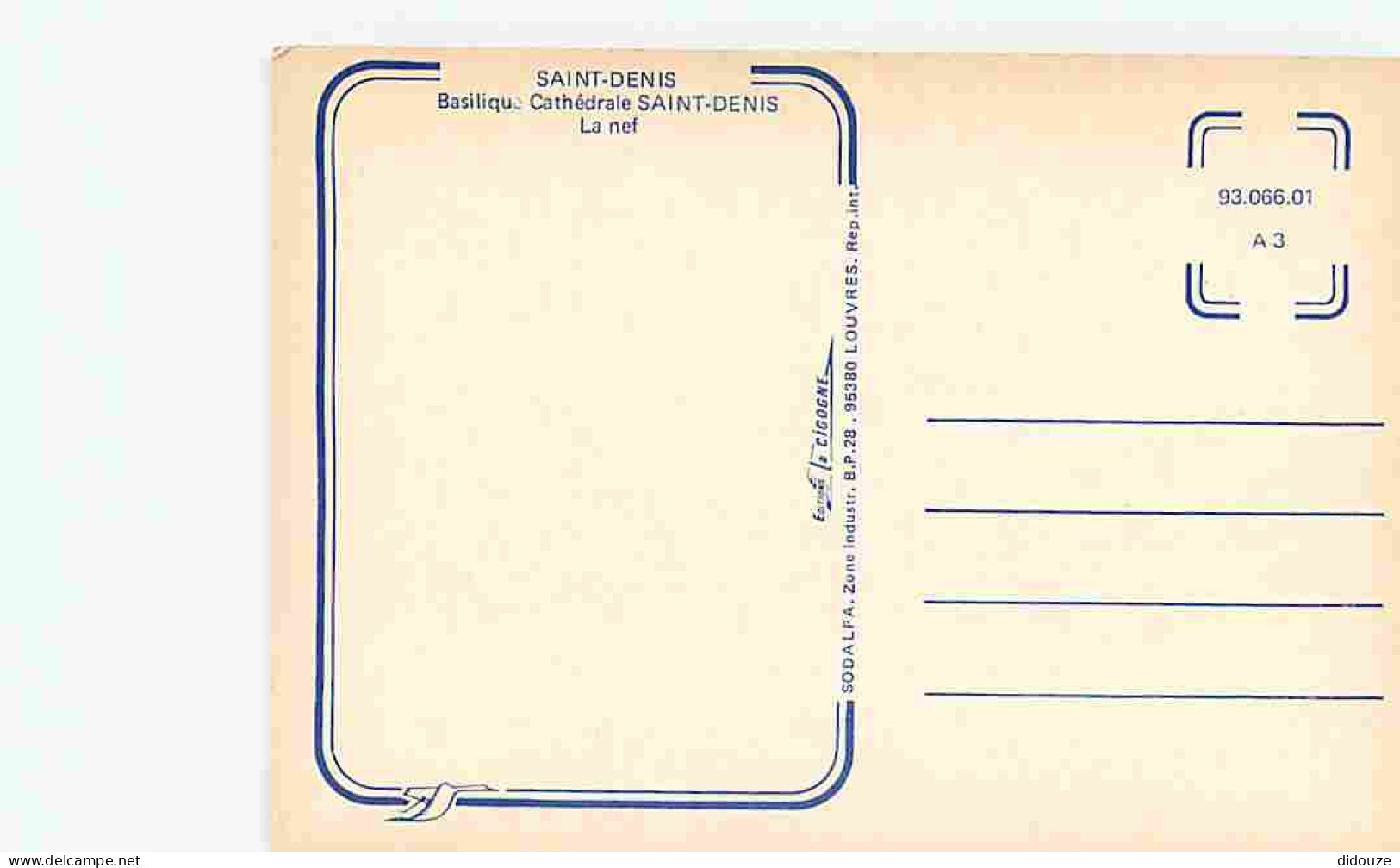 93 - Saint Denis - Intérieur De La Basilique - La Nef - Carte Neuve - CPM - Voir Scans Recto-Verso - Saint Denis