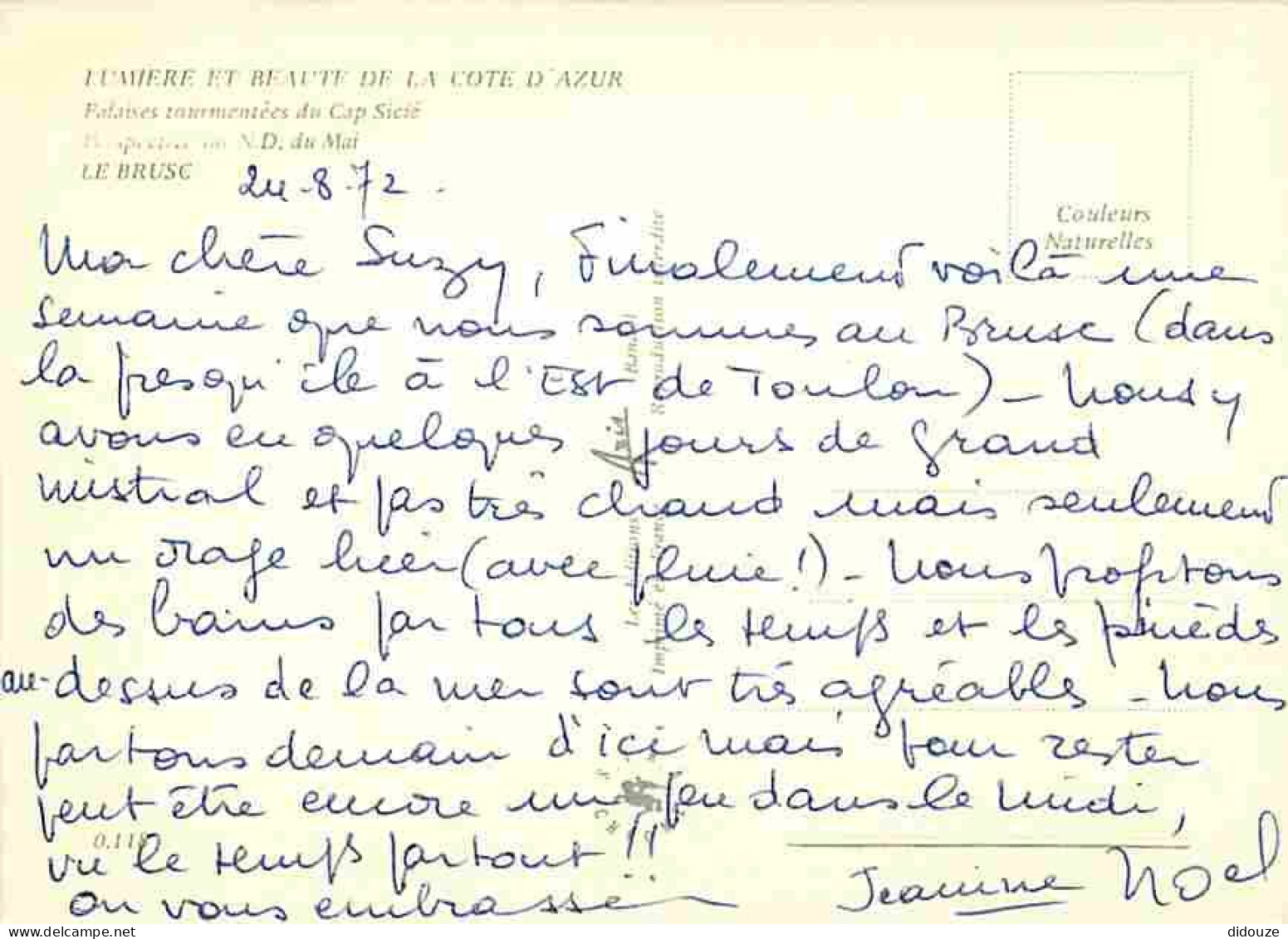 83 - Le Brusc - Falaises Tourmentées Du Cap Sicié - Perspective Sur Notre Dame Du Mai - CPM - Voir Scans Recto-Verso - Other & Unclassified